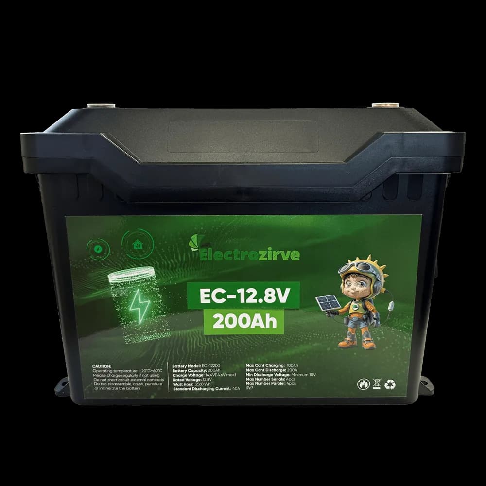 Electrozirve 200 Ah 12,8 V LiFePO4 Lityum Akü