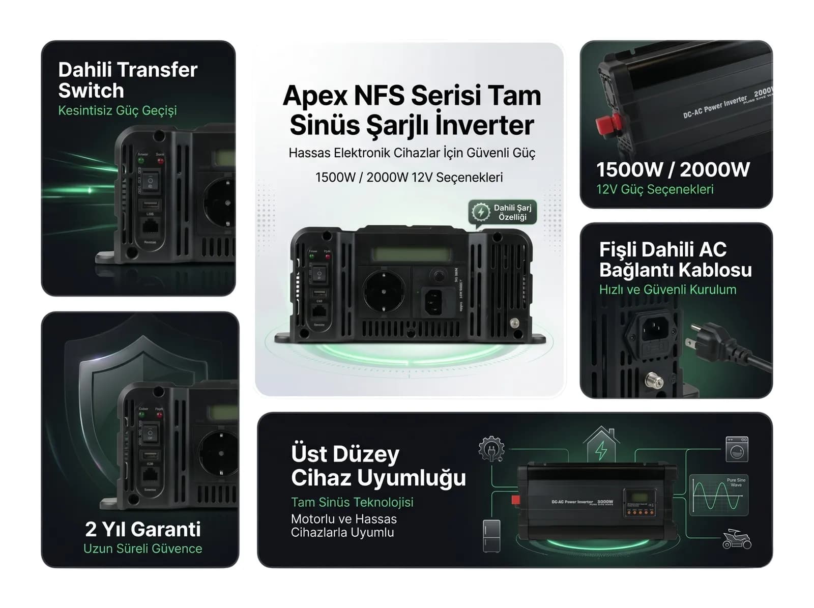 Dahili Transfer Switch ile Kesintisiz Güç Geçişi