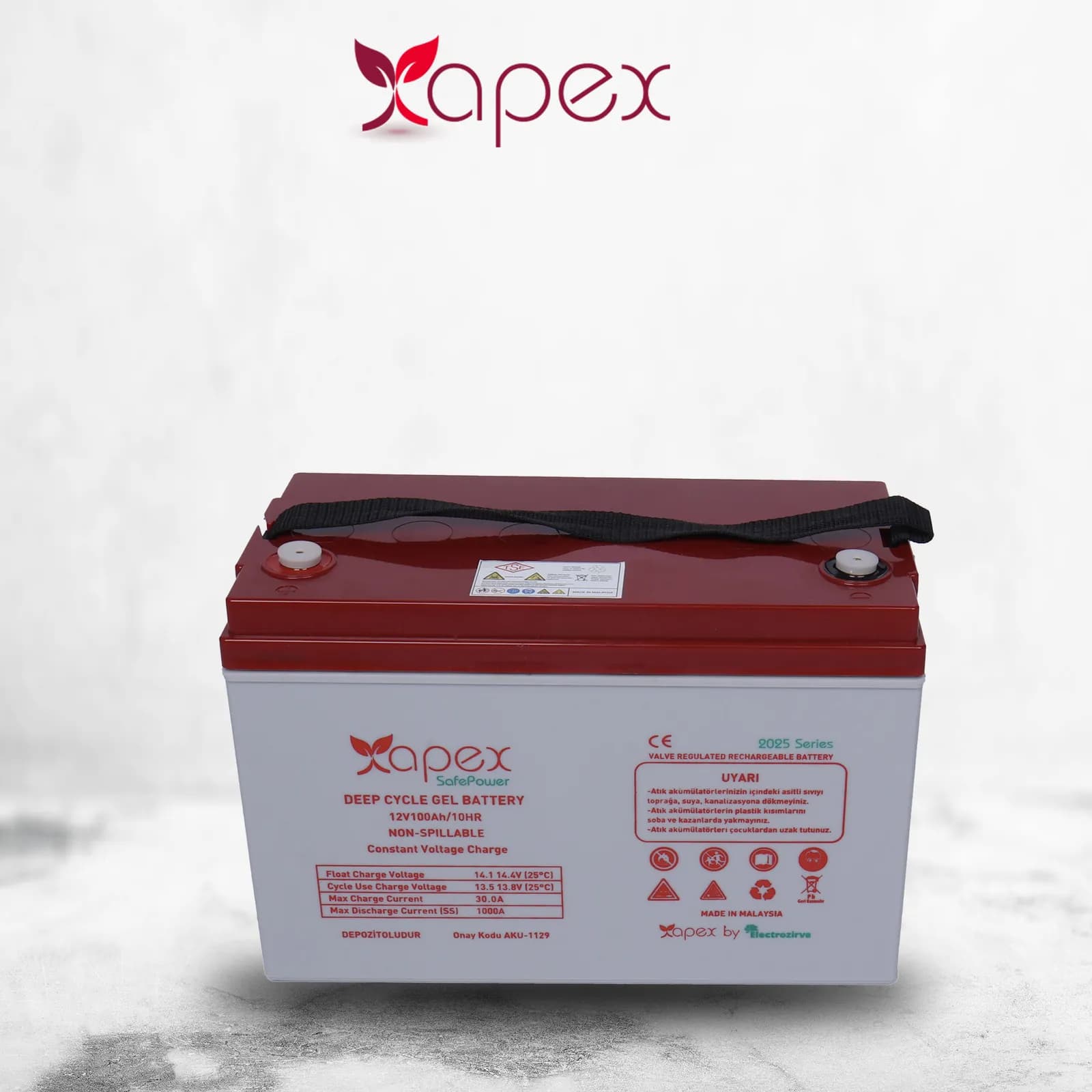 Apex Safepower 12 Volt 100 Amper Jel Akü