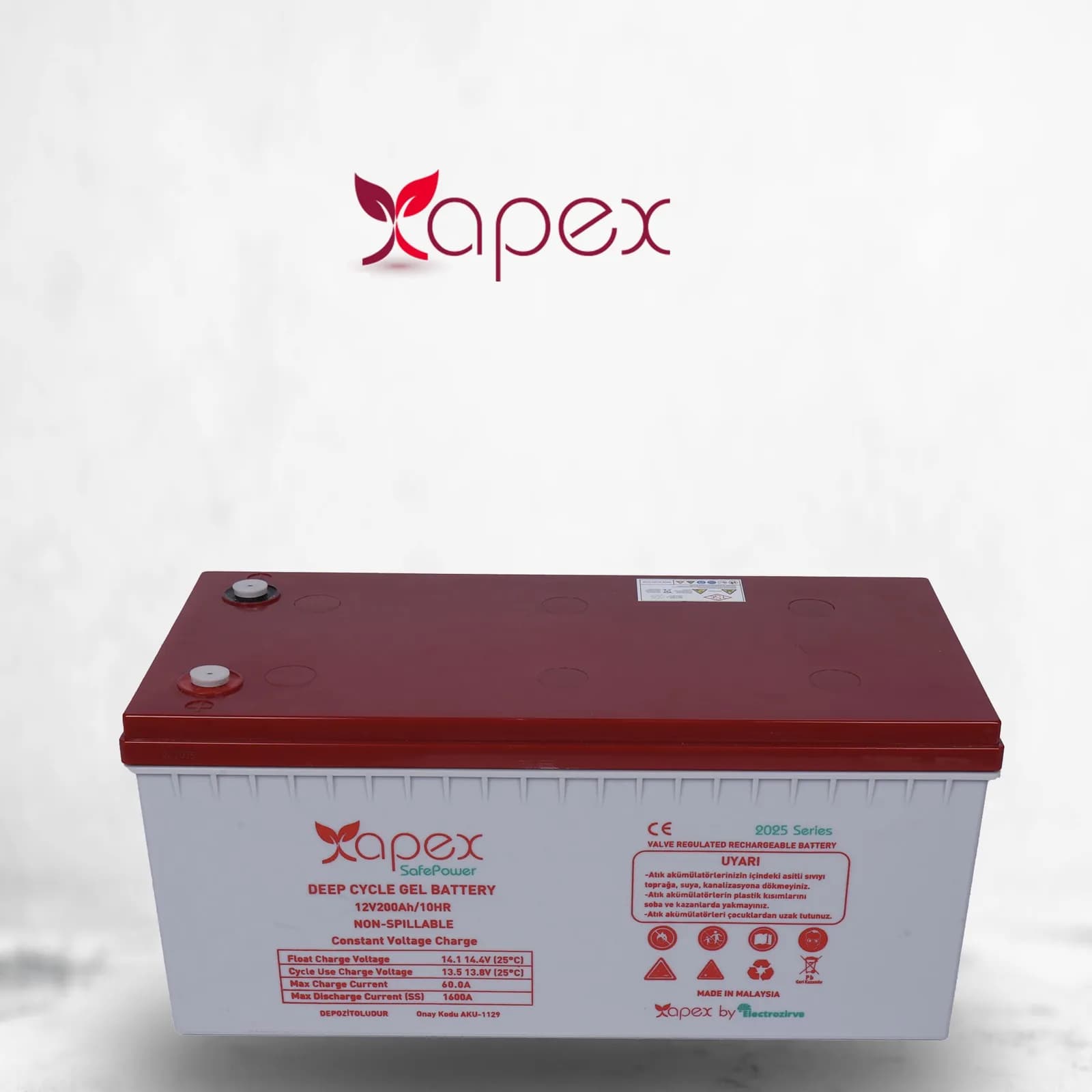 Apex SafePower 200 Ah 12 V Jel Akü - Görsel 1