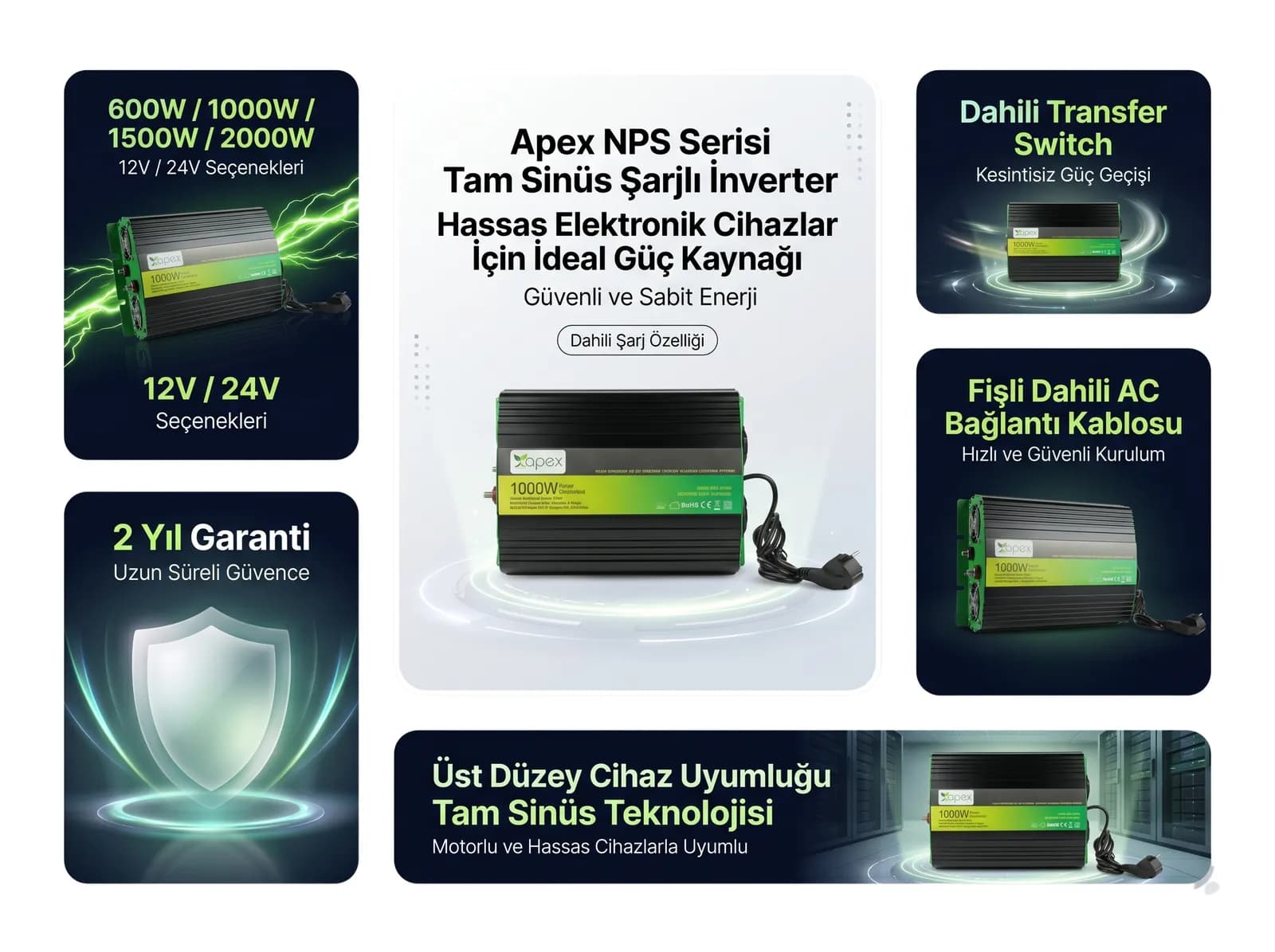 Dahili Transfer Switch ile Kesintisiz Güç Geçişi