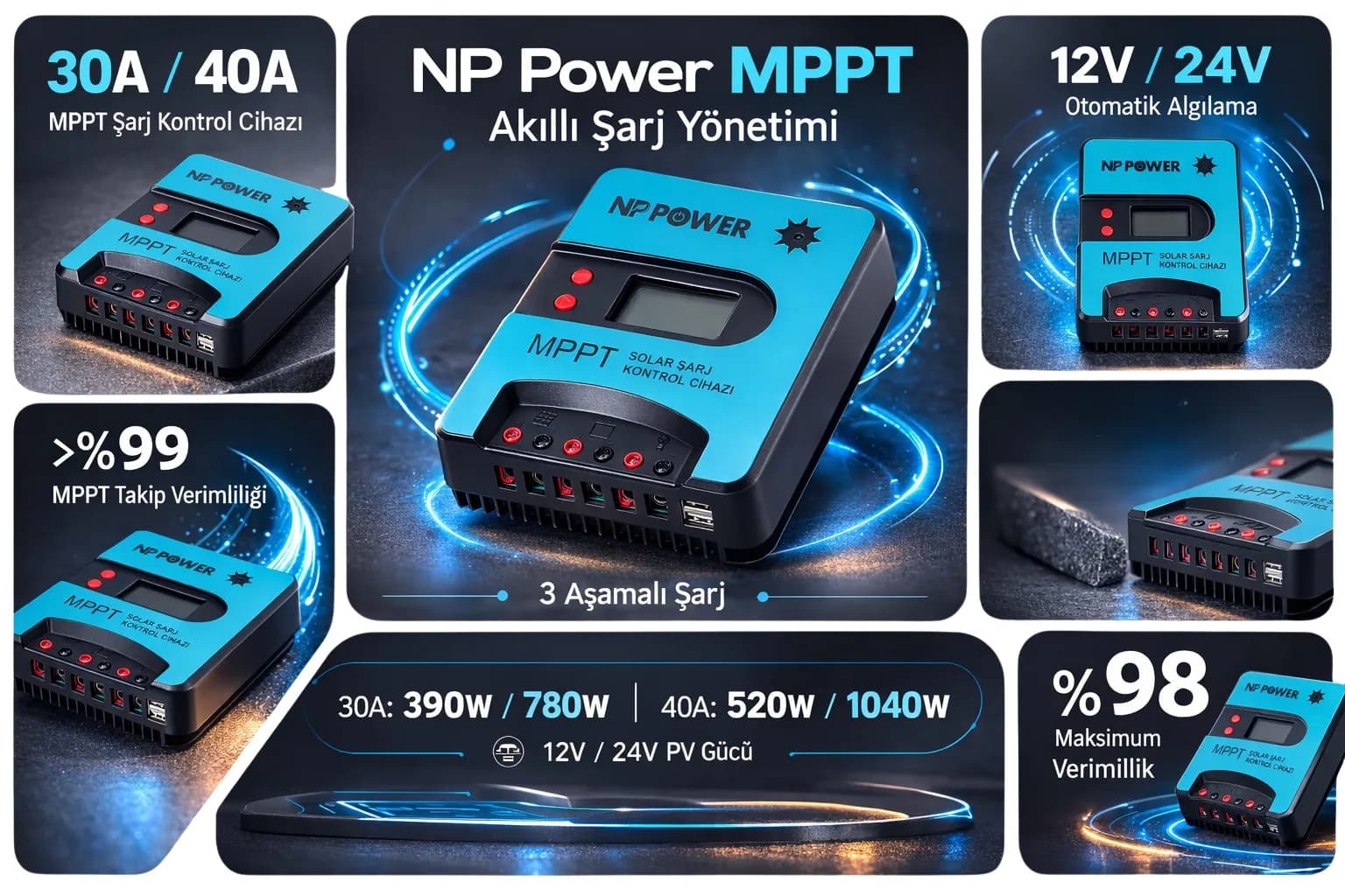 30A / 40A ile 12V-24V Sistemlerde Akıllı Şarj Yönetimi