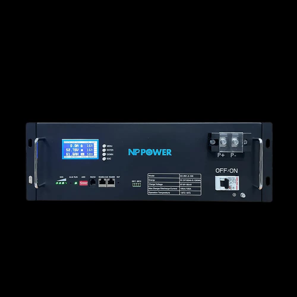 NPP-ITJ-RCK NP Power 51.2V 100Ah Lityum (LiFePO4) Batarya - Görsel 1