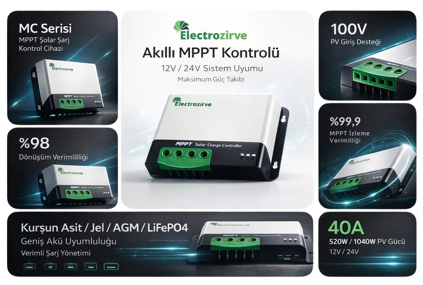 20A-50A Aralığında Akıllı Şarj Kontrolü