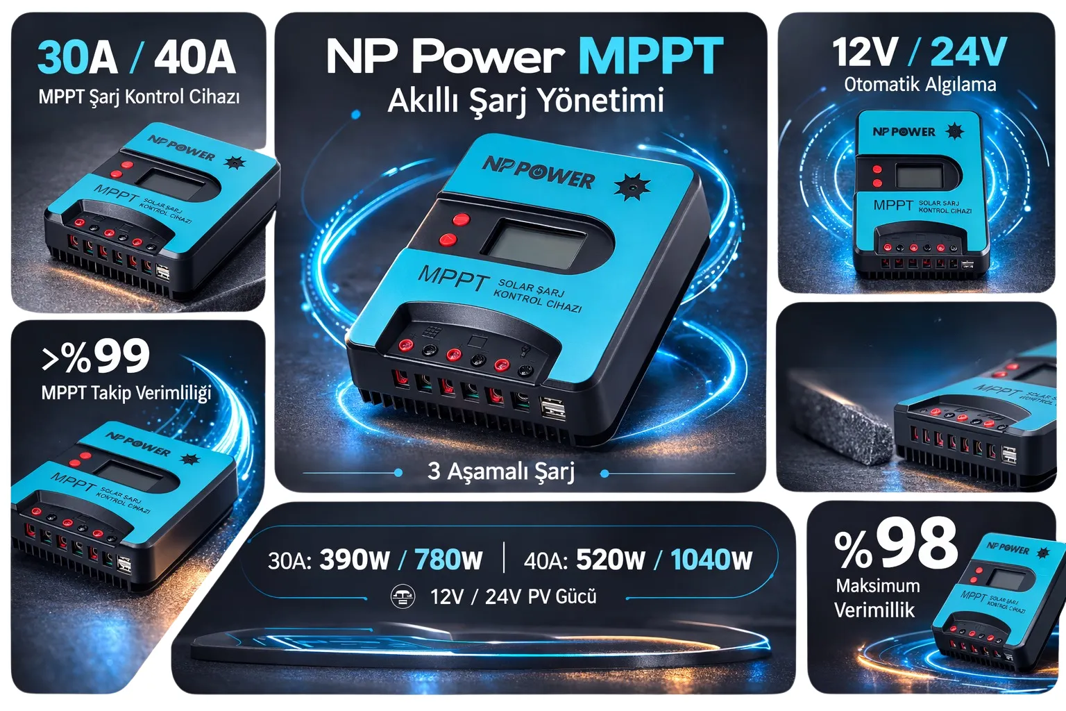 30A / 40A ile 12V-24V Sistemlerde Akıllı Şarj Yönetimi