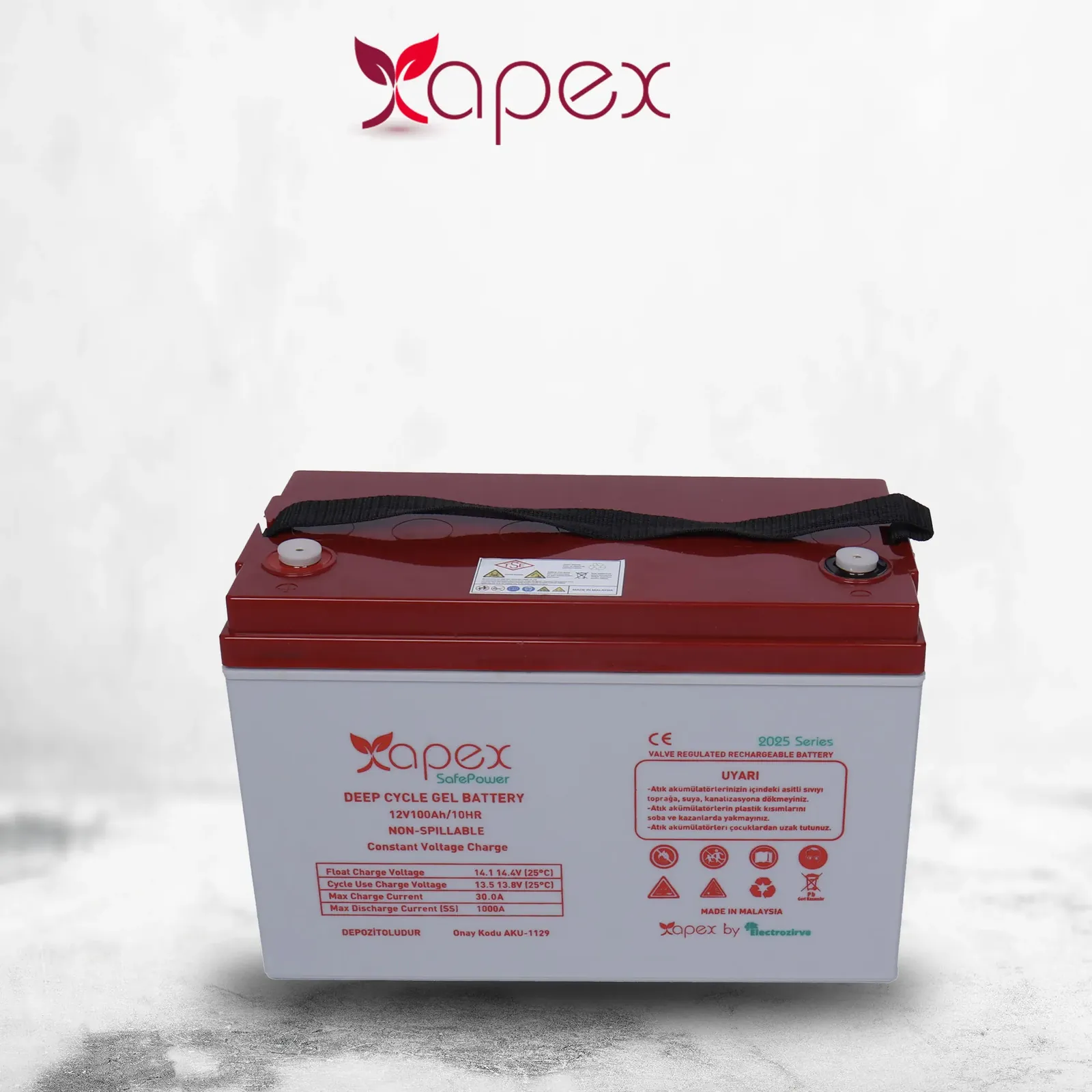 Apex Safepower 12 Volt 100 Amper Jel Akü